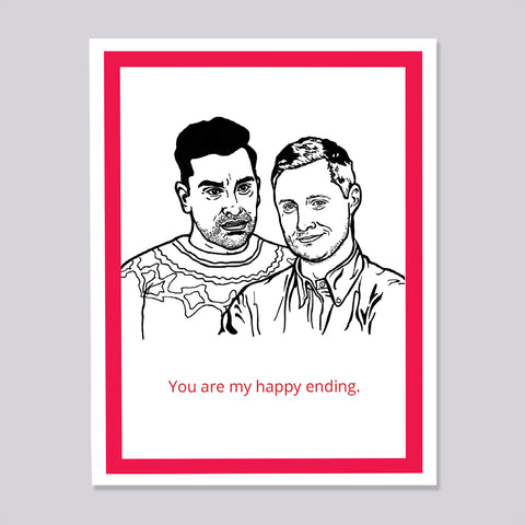 Schitts Creek Patrick and David Happy Ending Card