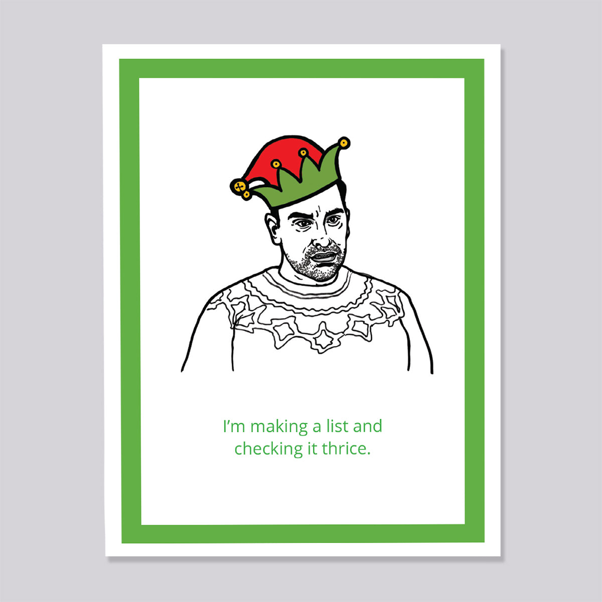 Schitts Creek David Thrice Christmas Card
