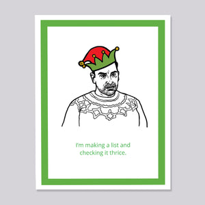 Schitts Creek David Thrice Christmas Card