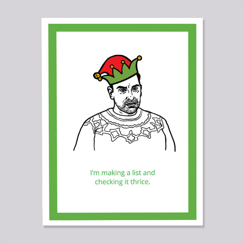 Schitts Creek David Thrice Christmas Card