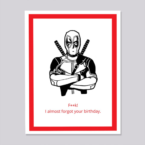 Marvel Deadpool Birthday Card