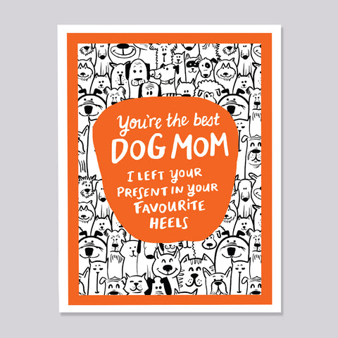 Funny Hand Lettered Dog Mom Card