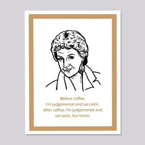 Golden Girls Dorothy Coffee Card
