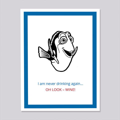 Disney Dory Wine Adult Card