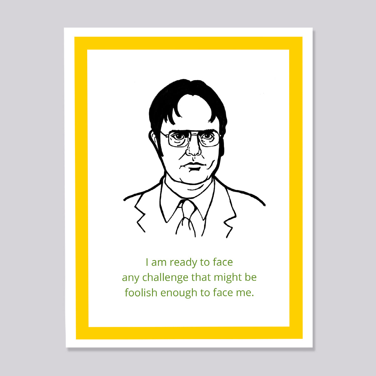 The Office Dwight Challenge Card