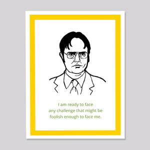 The Office Dwight Challenge Card
