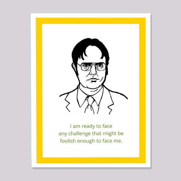 The Office Dwight Challenge Card