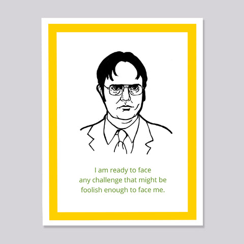 The Office Dwight Challenge Card