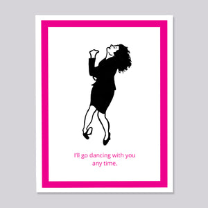 Seinfeld Elaine Dancing Card