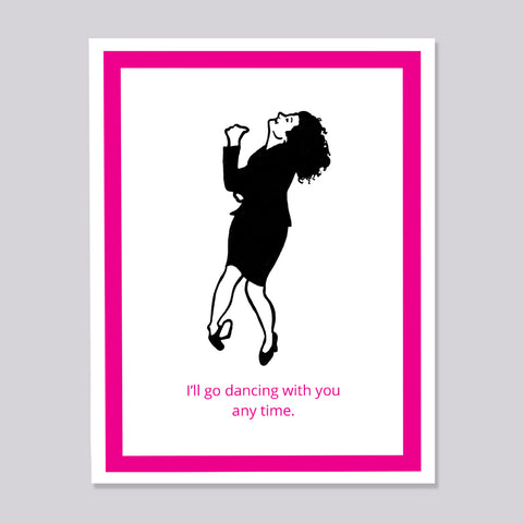 Seinfeld Elaine Dancing Card