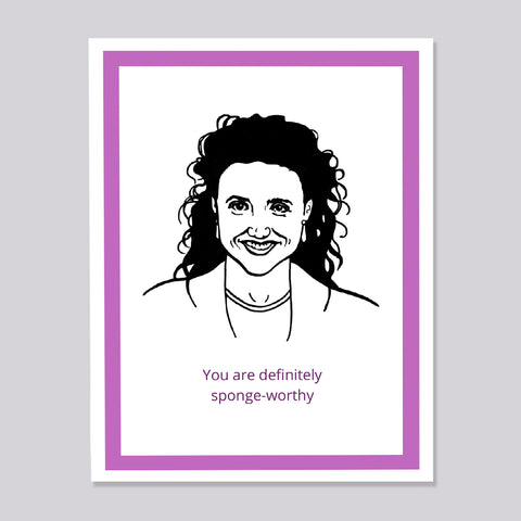 Seinfeld Elaine Sponge-worthy Card