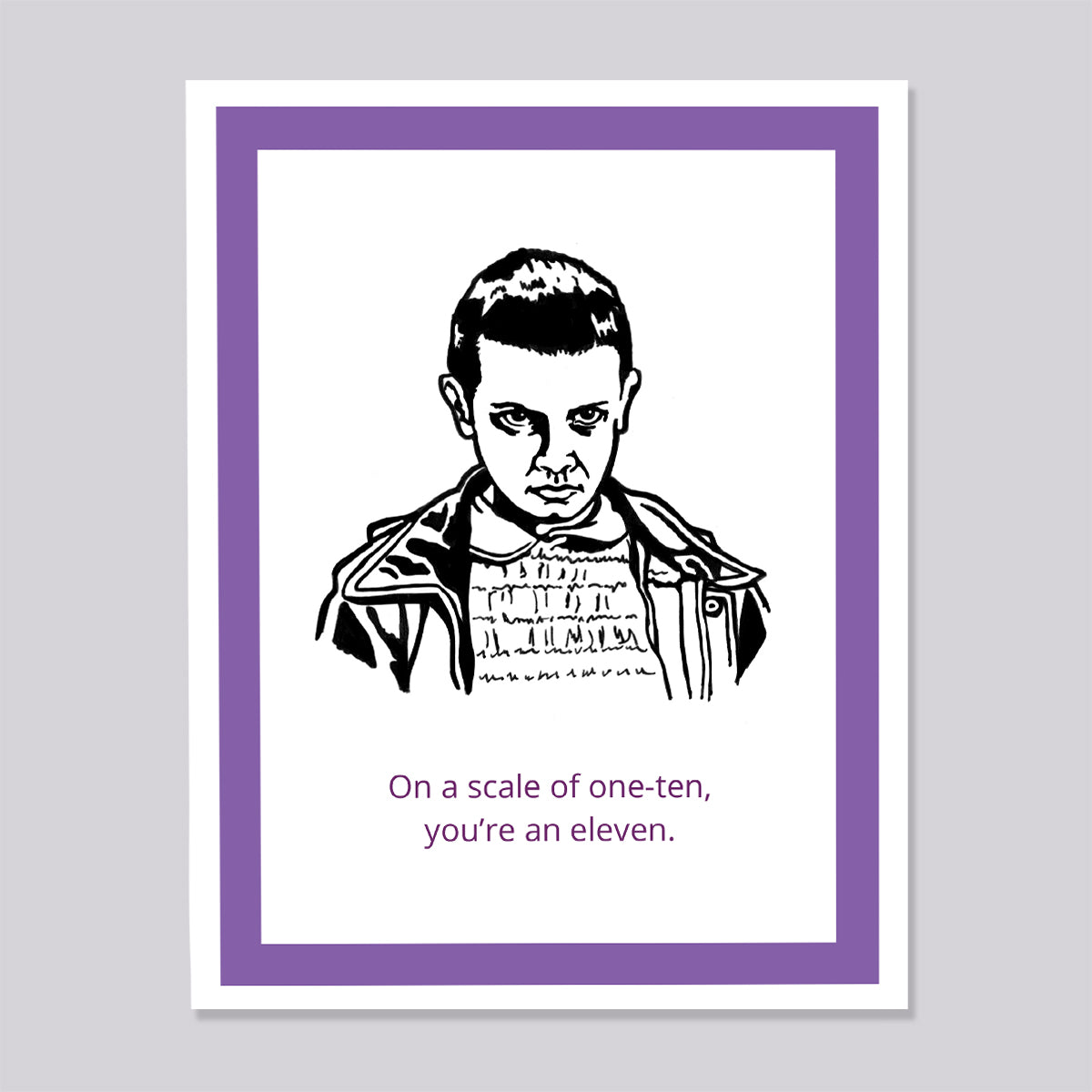Stranger Things Eleven Scale Card
