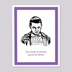 Stranger Things Eleven Scale Card