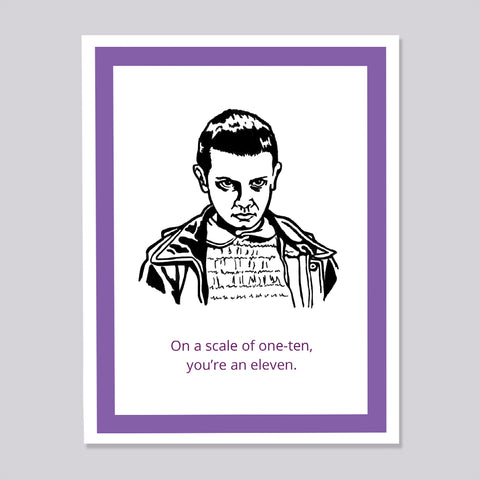 Stranger Things Eleven Scale Card
