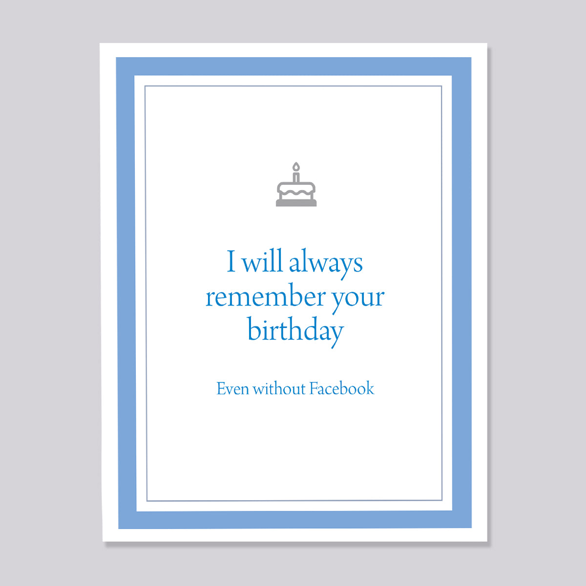 Facebook Remember Birthday Card