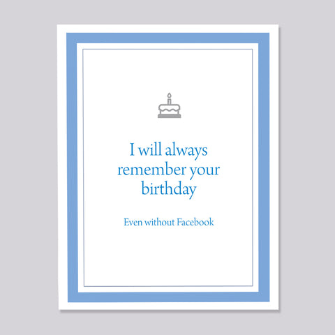Facebook Remember Birthday Card