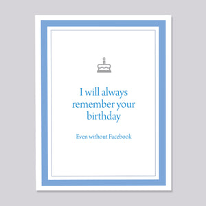 Facebook Remember Birthday Card