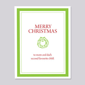 Favourite Child Christmas Card