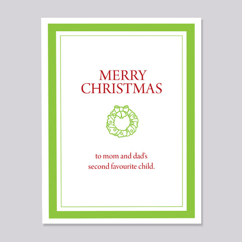 Favourite Child Christmas Card