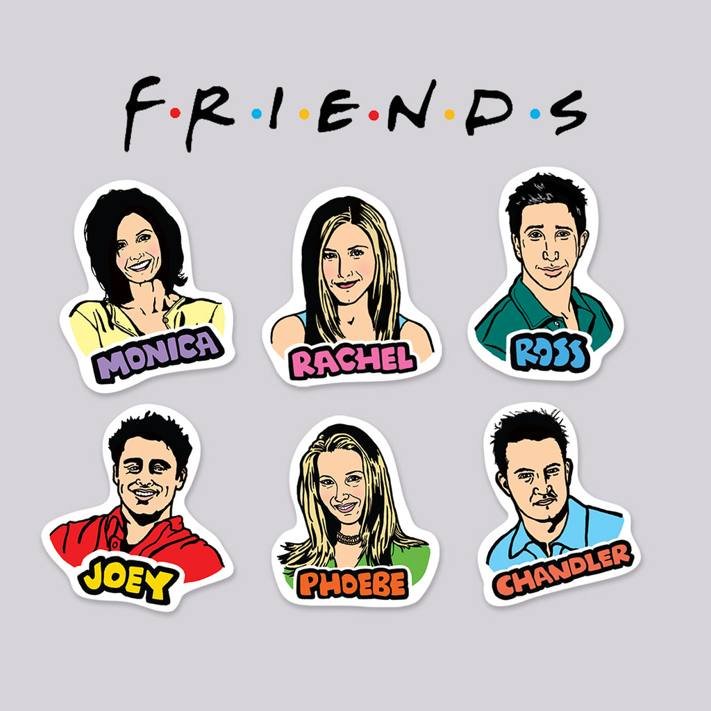 Friends Sticker Customizable Friends characters Die Cut Stickers 6 Pack – Design Corner Online