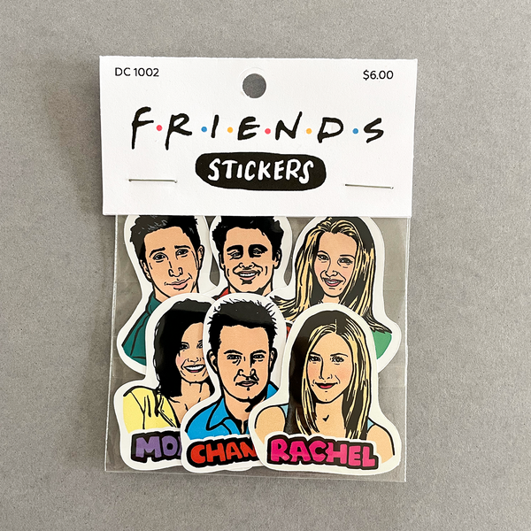 Friends characters Die Cut Stickers 6 Pack