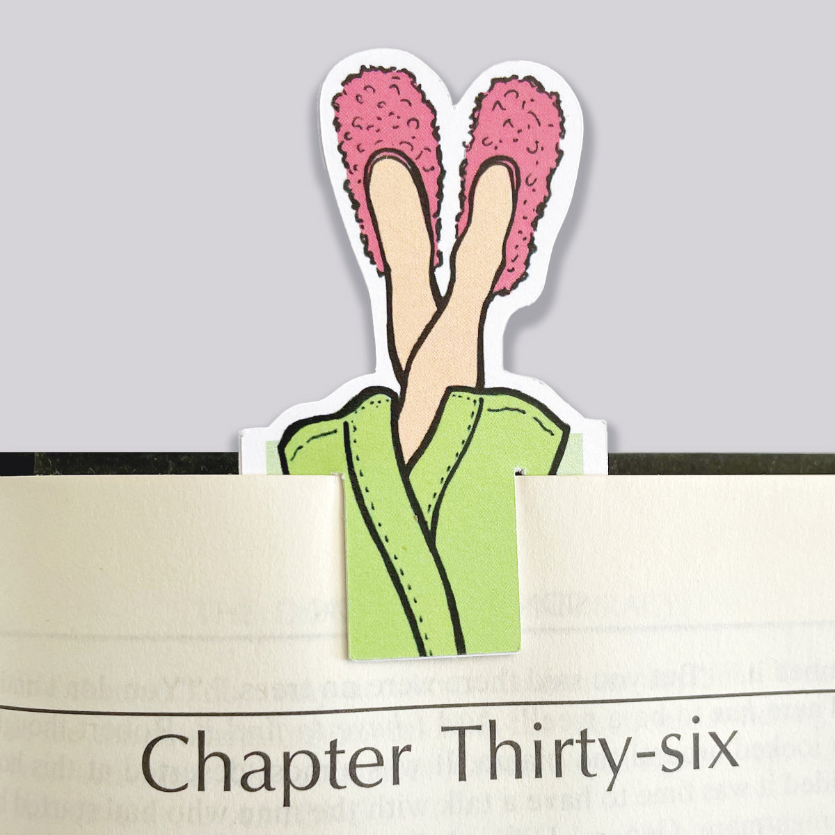 Fuzzy Slippers Die Cut Bookmark