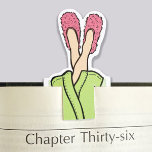 Fuzzy Slippers Die Cut Bookmark