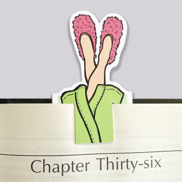 Fuzzy Slippers Die Cut Bookmark