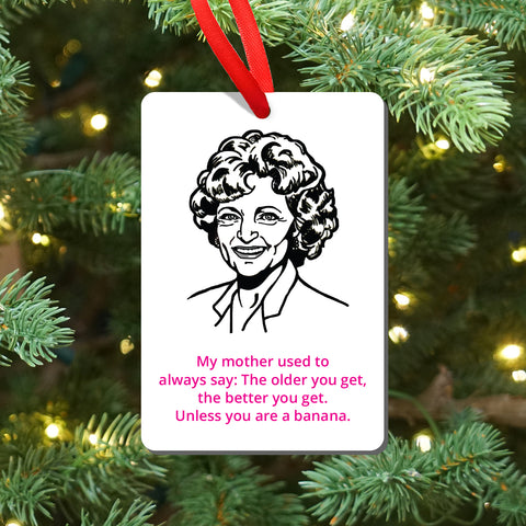 Golden Girls Betty White Magnet and Ornament - Banana