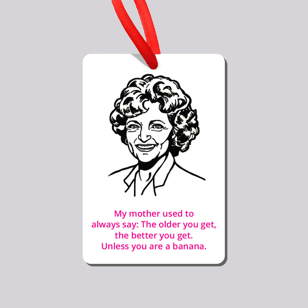 Golden Girls Betty White Magnet and Ornament - Banana