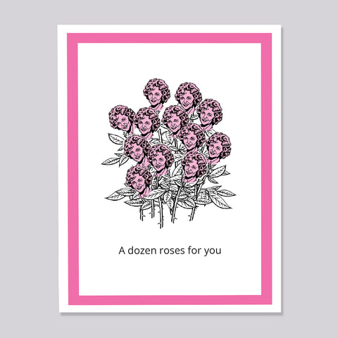 Golden Girls Roses Card
