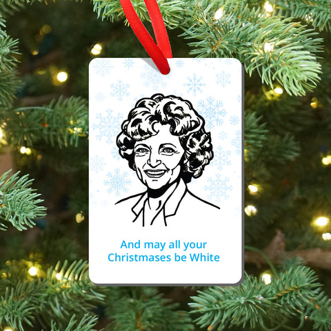 Golden Girls Betty White Magnet and Ornament - White Christmas