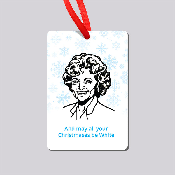 Golden Girls Betty White Magnet and Ornament - White Christmas