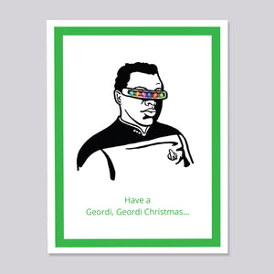 Star Trek Next Generation Geordi Christmas Card