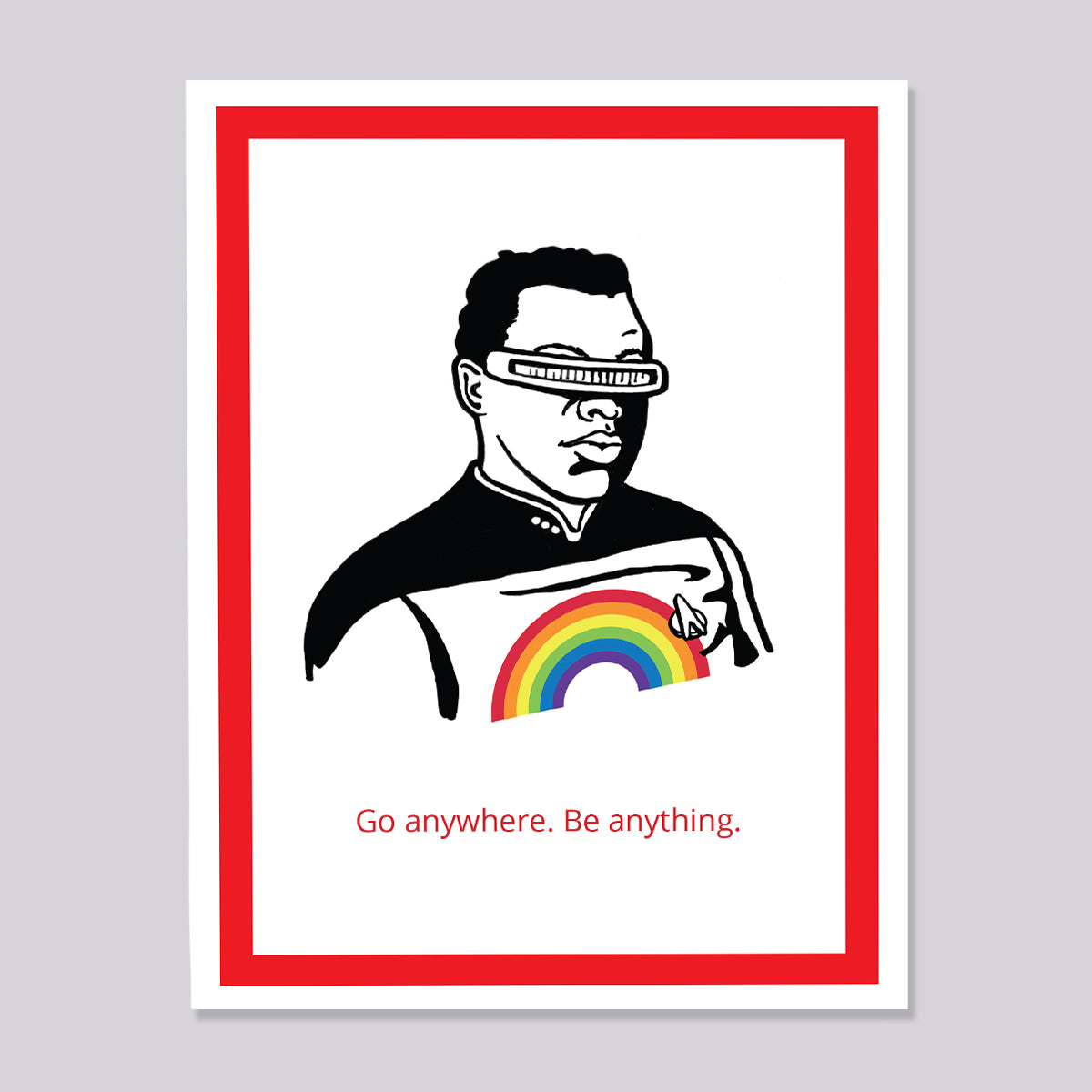Star Trek Next Generation Geordi Rainbow Card