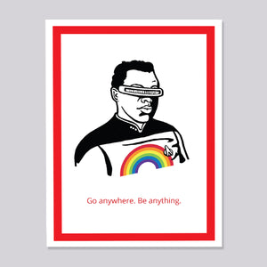 Star Trek Next Generation Geordi Rainbow Card
