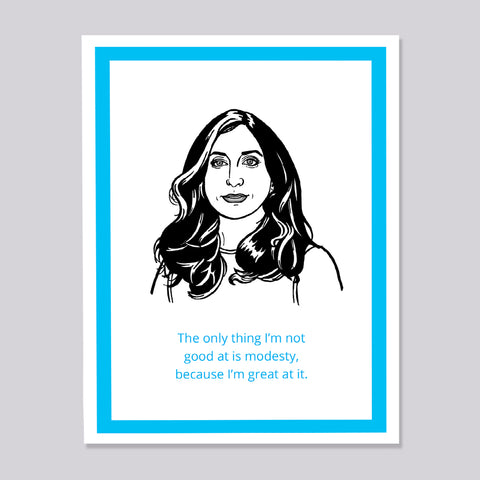 Brooklyn Nine Nine Gina Modesty Card