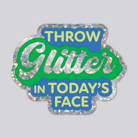 Glitter vinyl die cut sticker