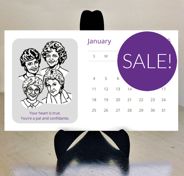 HALF PRICE SALE! Golden Girls 2026 Desk Calendar