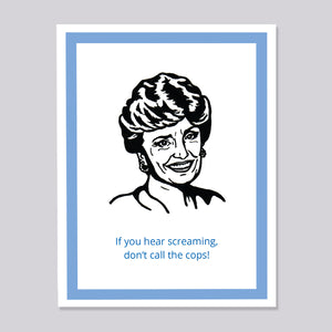 Golden Girls Blanche Scream Card