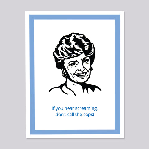 Golden Girls Blanche Scream Card