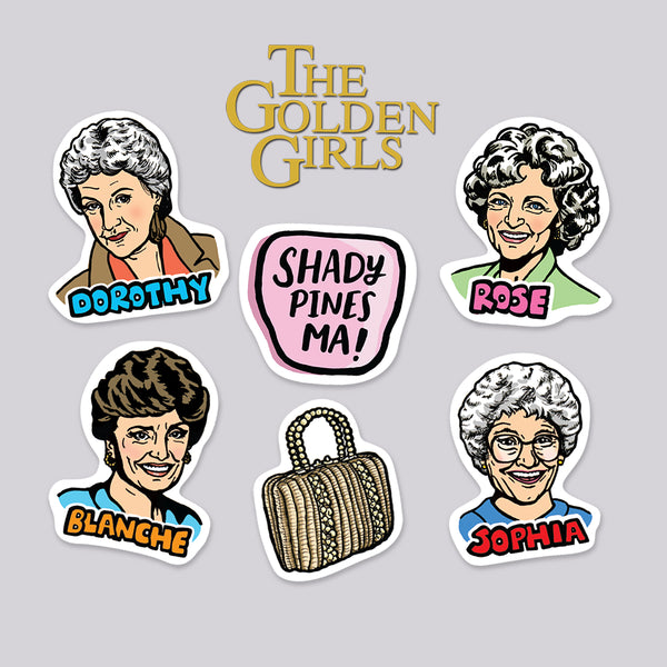 Golden Girls Die Cut Stickers 6 Pack