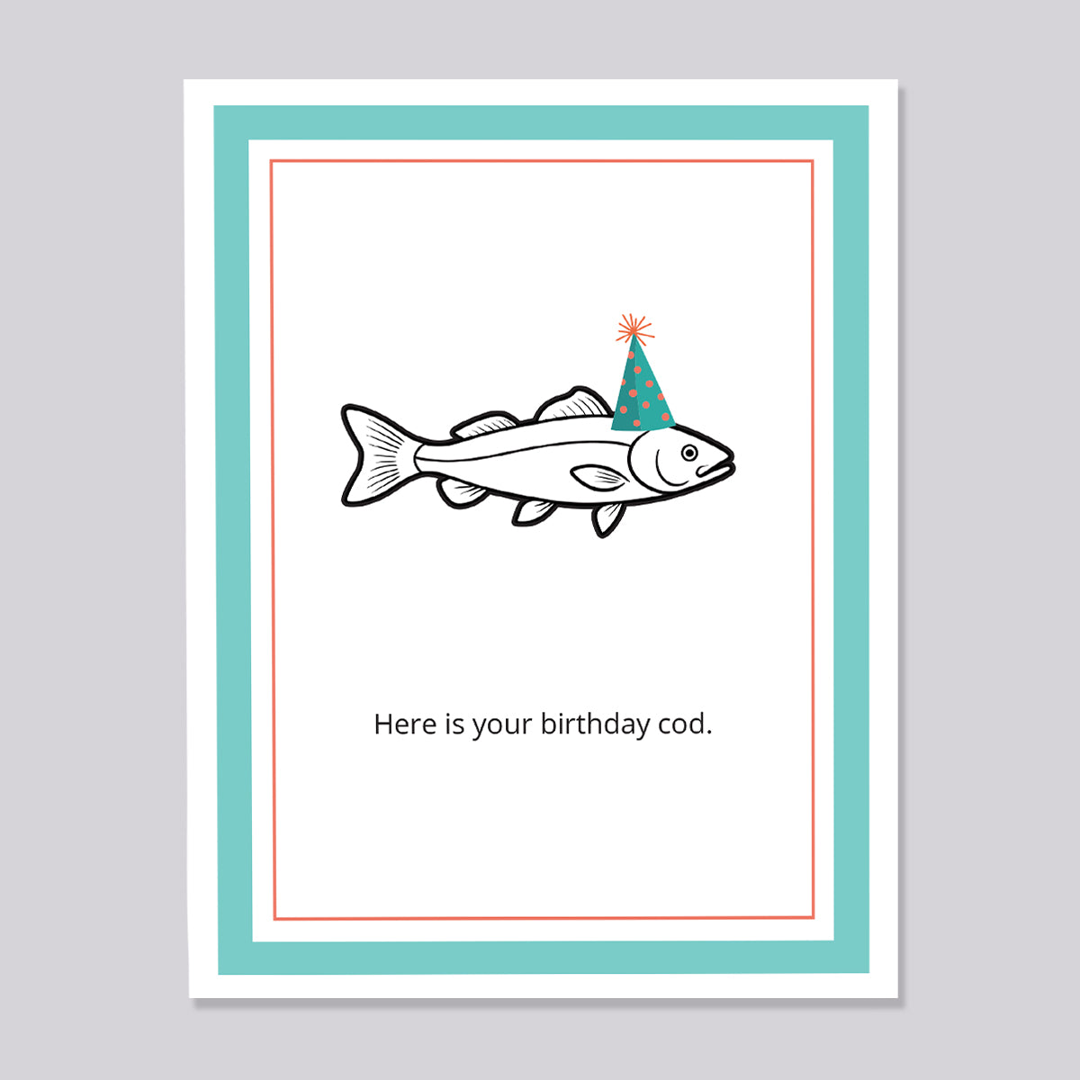 Birthday Cod funny pun card