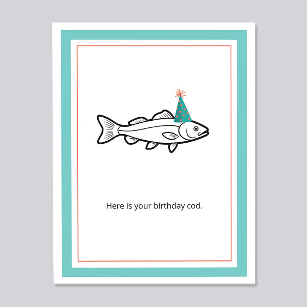Birthday Cod funny pun card