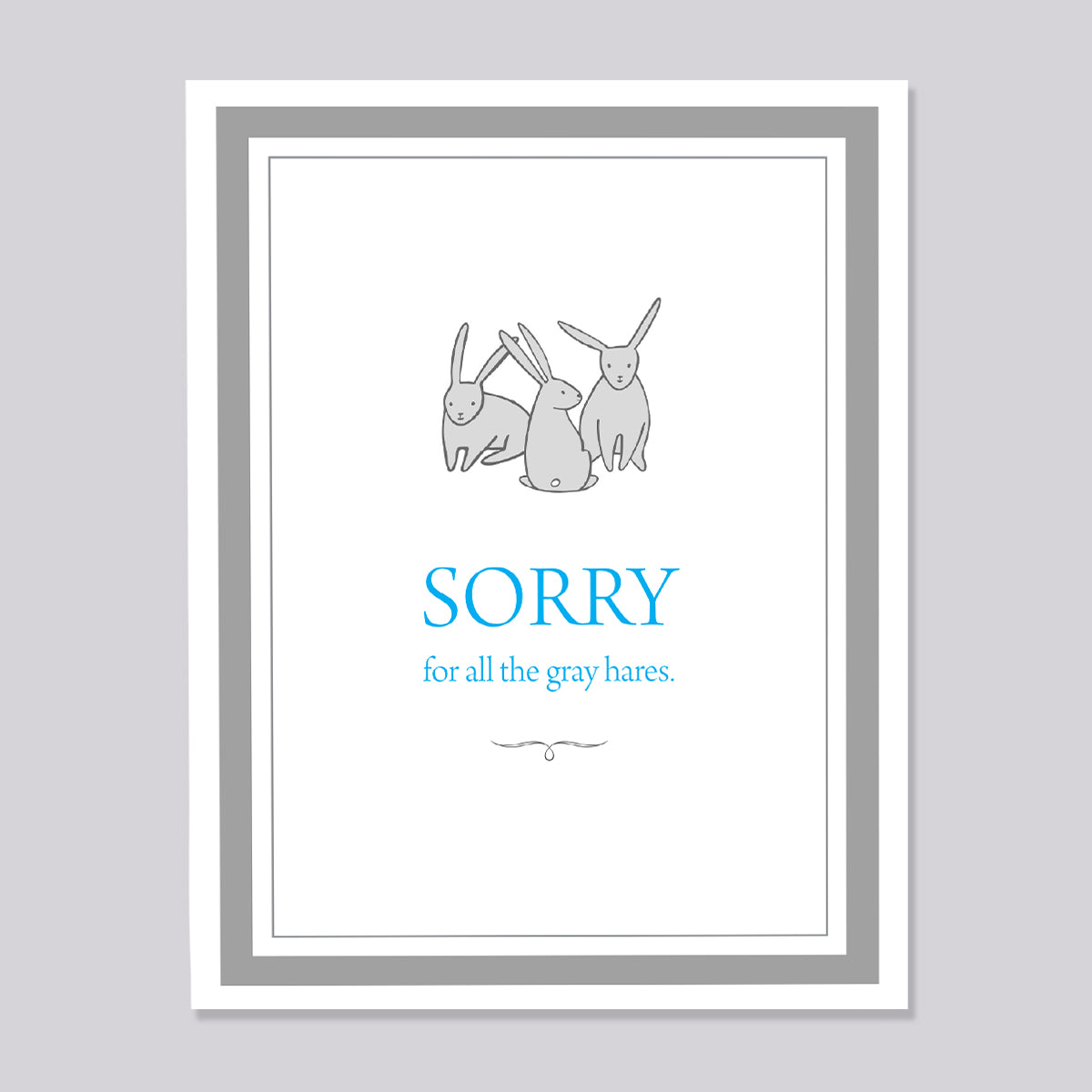 Gray Hares Card for Mom