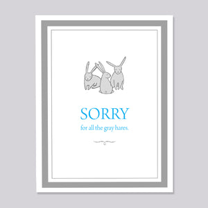 Gray Hares Card for Mom