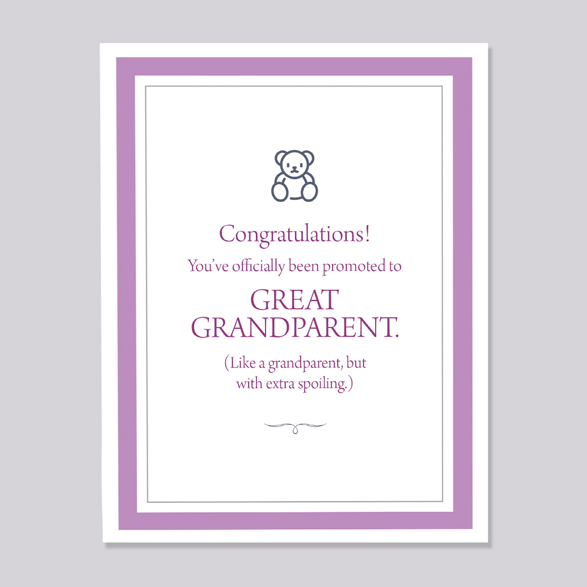 New Great Grandparent Baby Card