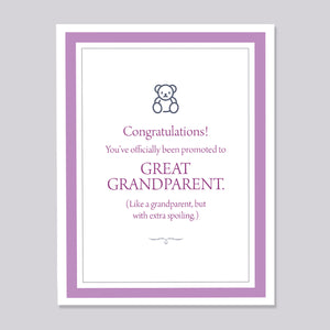 New Great Grandparent Baby Card
