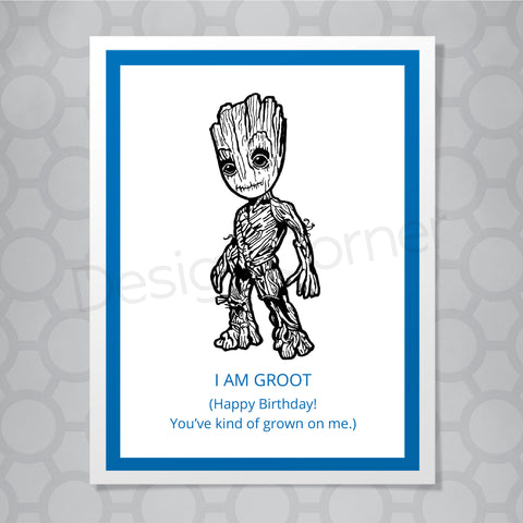 Marvel Groot Birthday Card