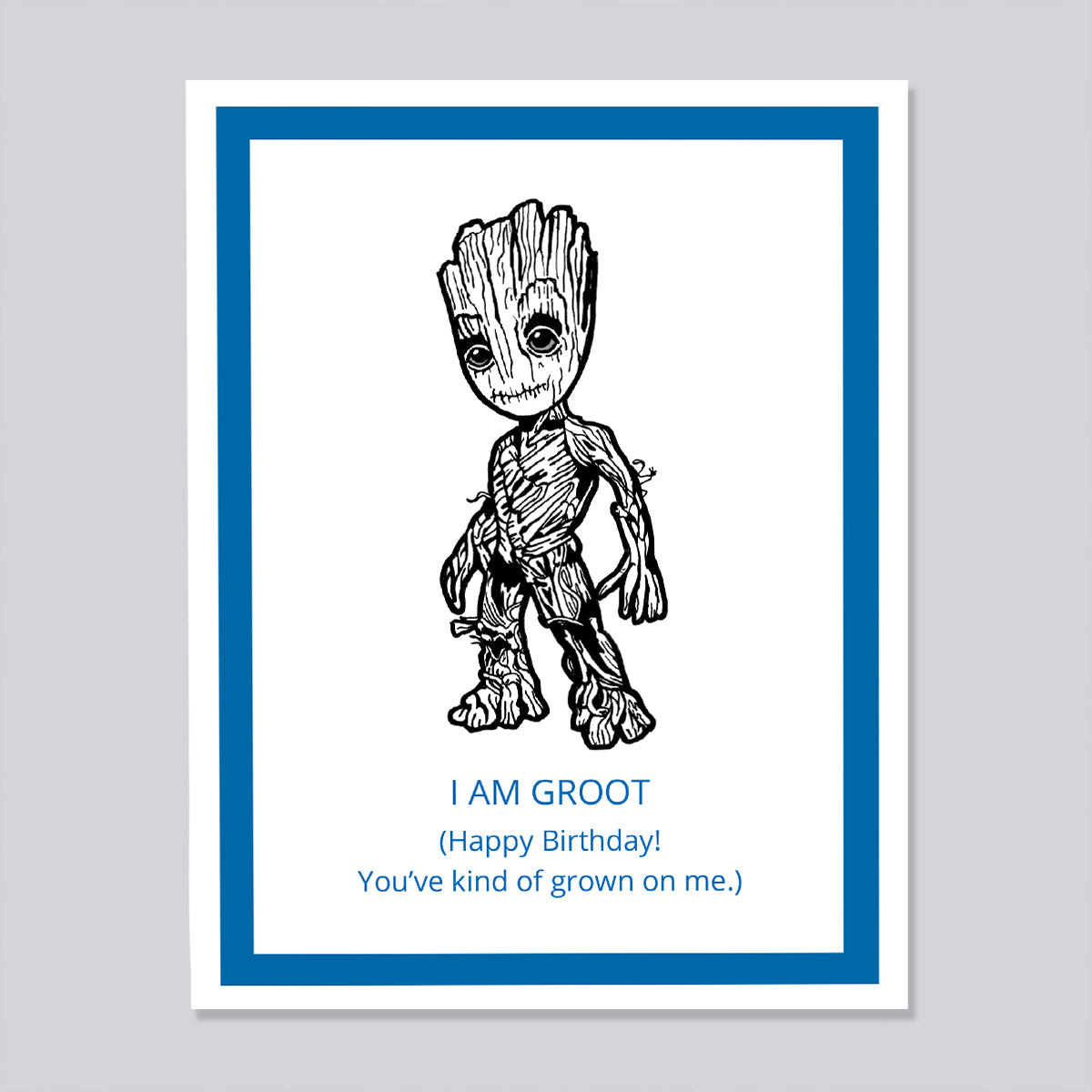 Marvel Groot Birthday Card